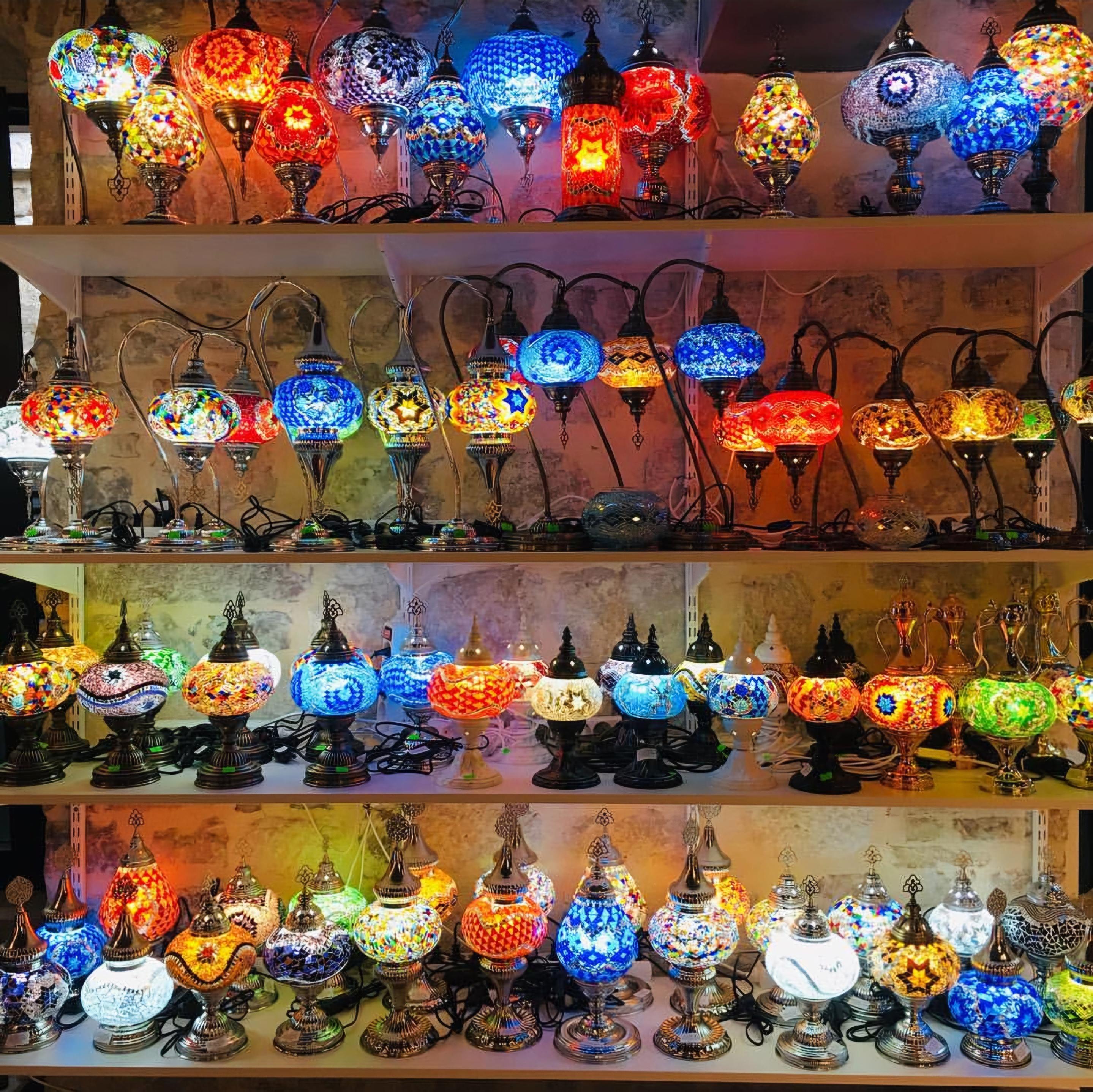 Medium Mosaic Swanneck Lamps