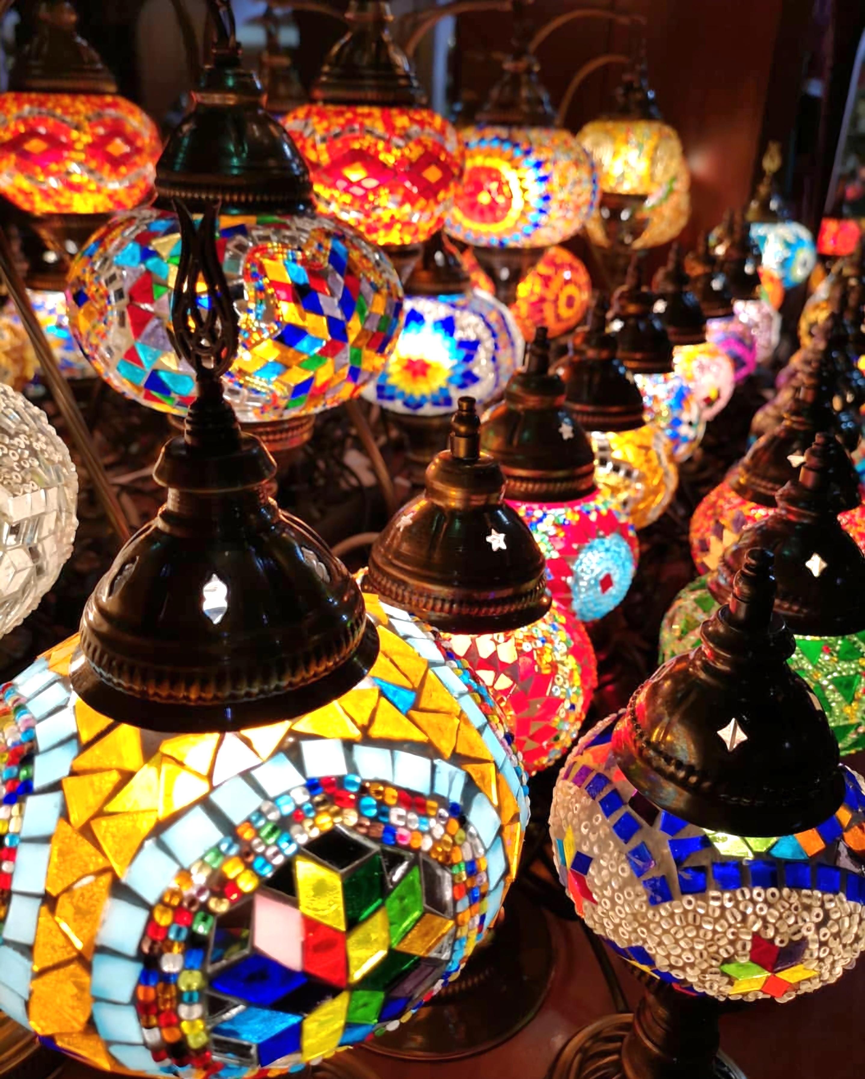 Large Mosaic Table Lamps