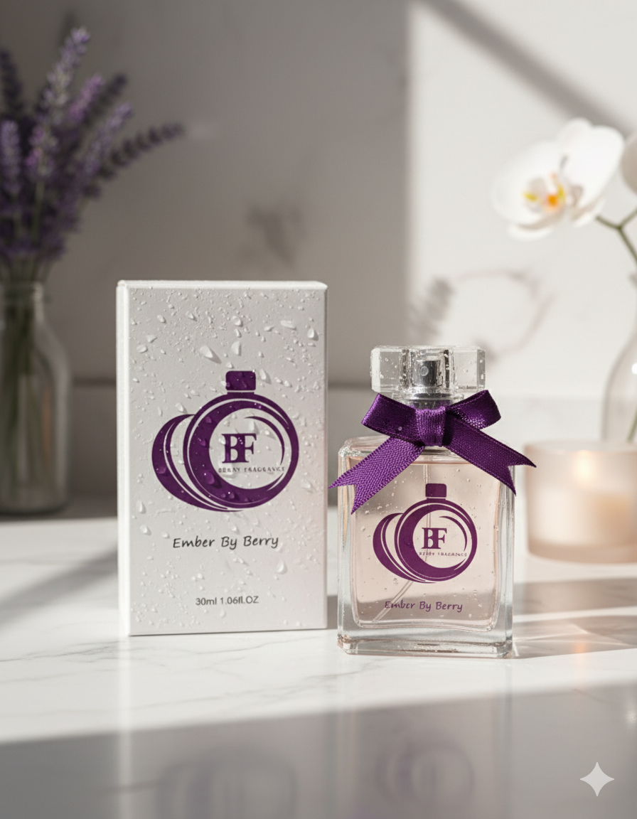 Ember by Berry: Berry Fragrance perfume with Warn, Amber Notes. 