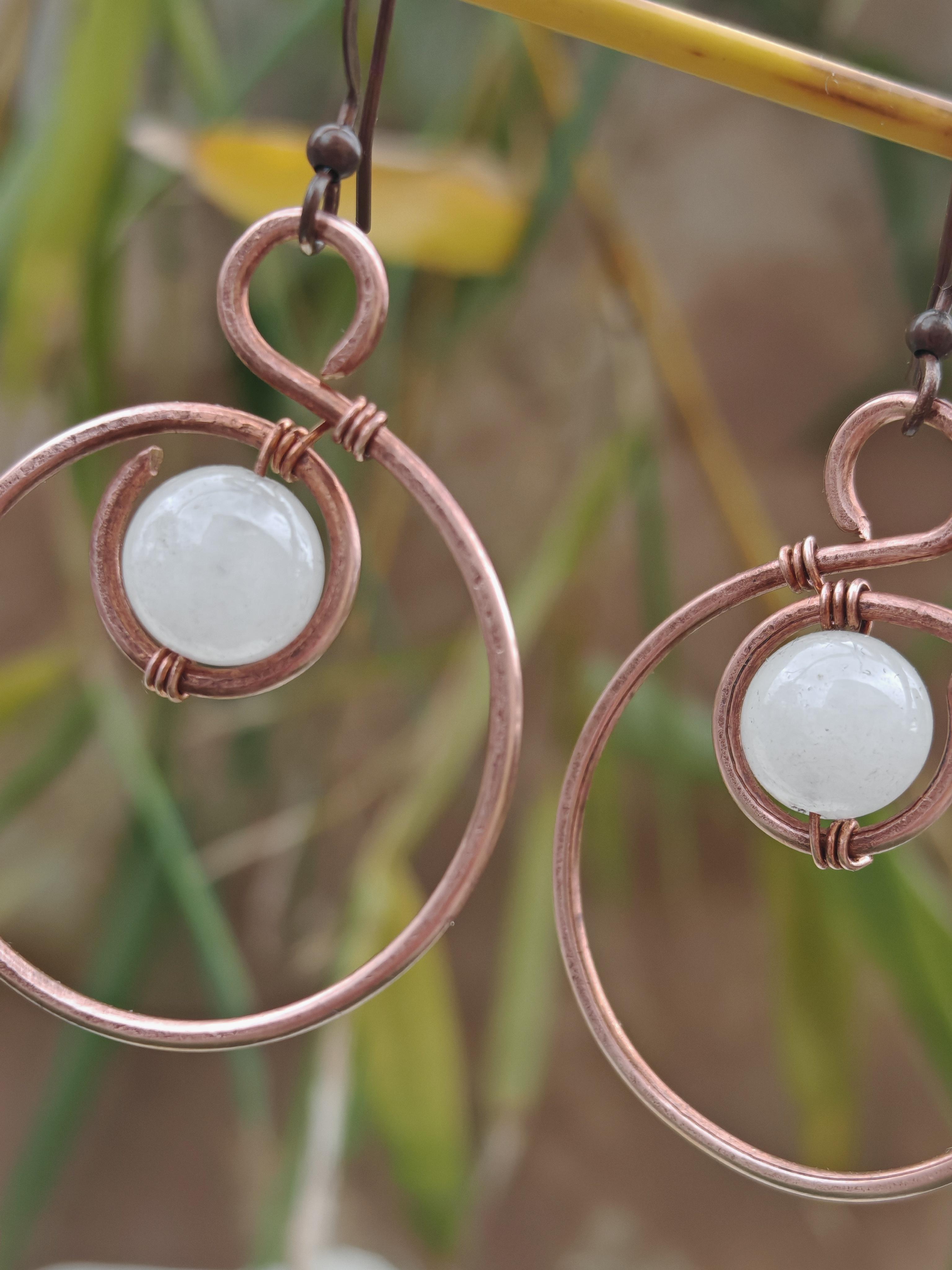 boucles d'oreilles en cuivre