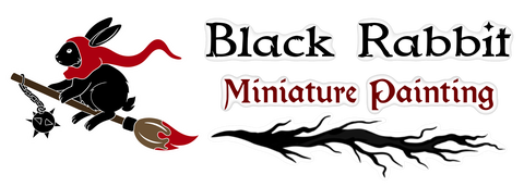 Black Rabbit Miniature Painting