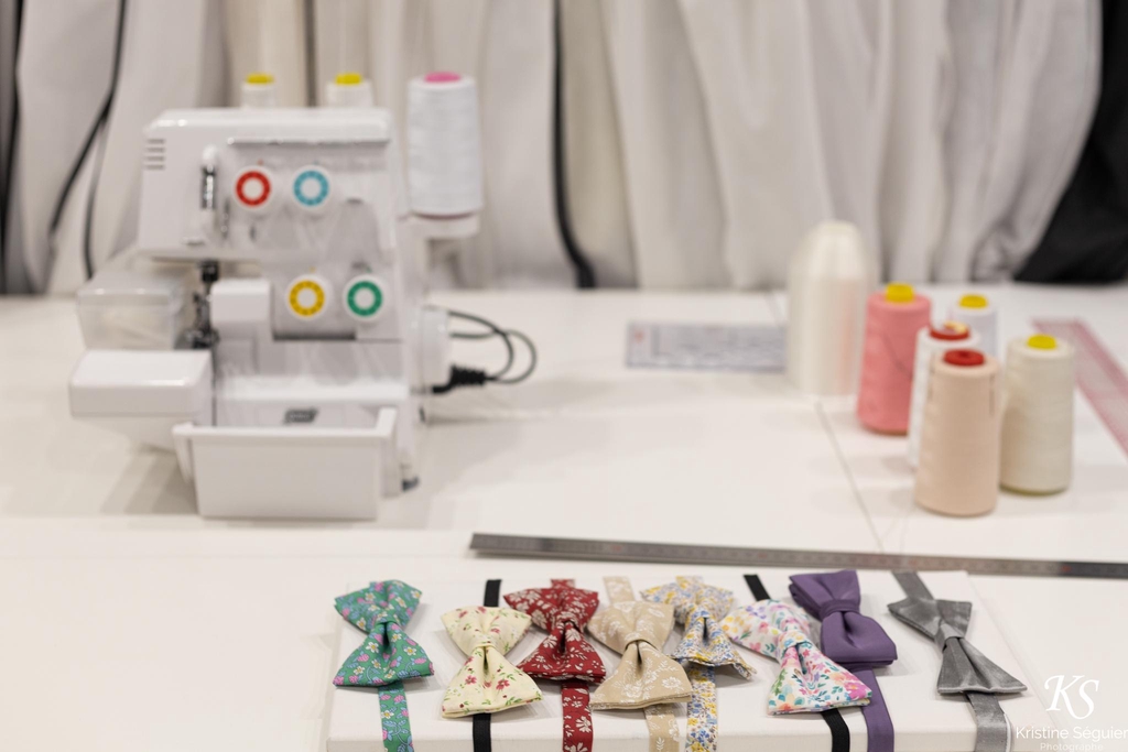 Made in France confection artisanale française de vêtements de mariage et d'accessoires par l'atelier La Bobinelle 