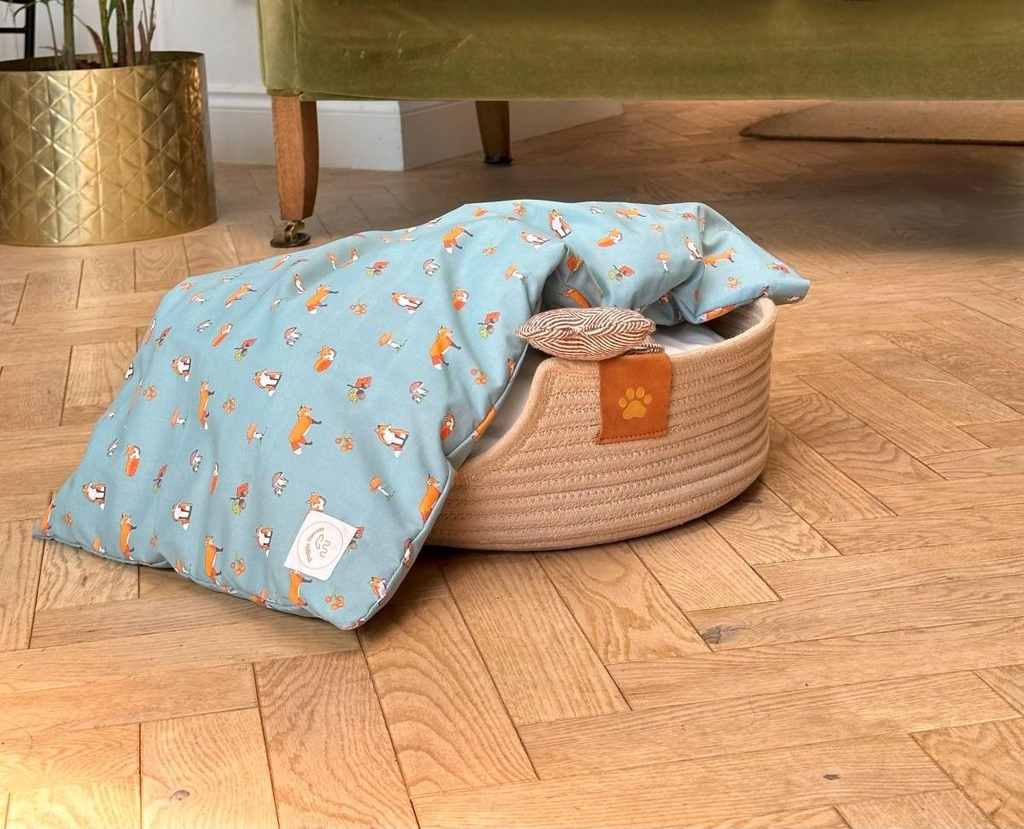 Duck egg blue- fox fabric