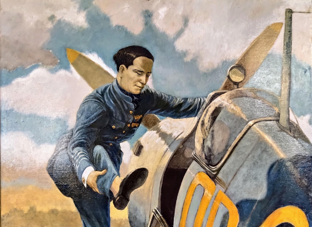 Original painting by Stefan Popdimitrov – aviation inspired artwork, Venice studio, cockpit composition, museum quality