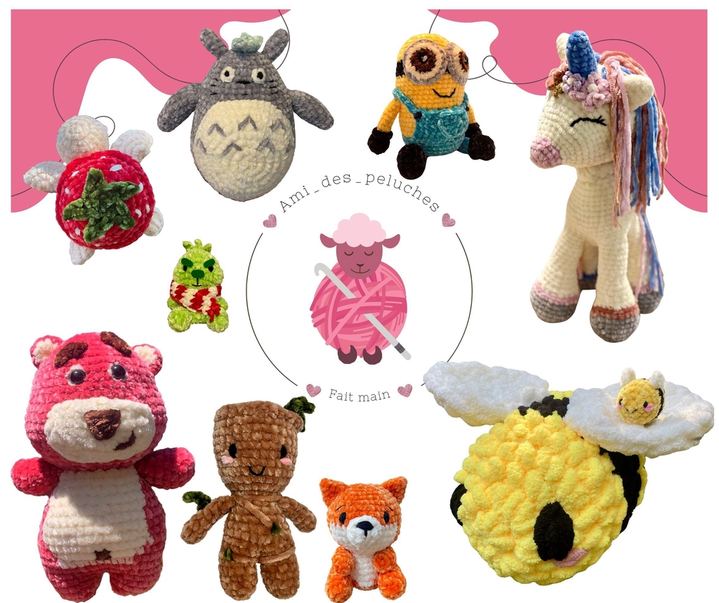 Des peluches uniques, crochetées avec douceur