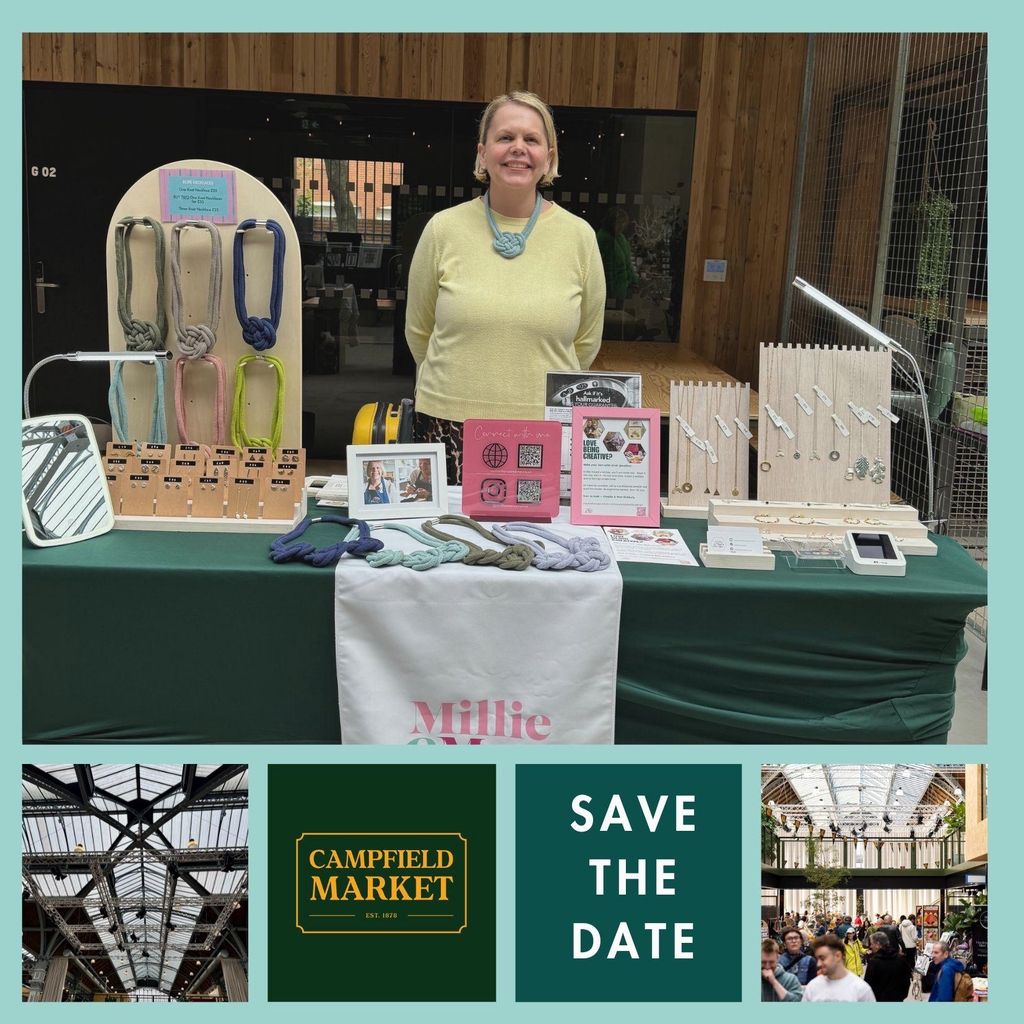 Lisa Potts selling Millie, Mary & Me on a market stall