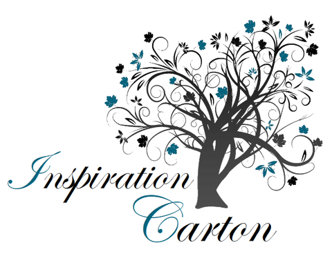 Inspiration Carton est inscrit sous son logo qui représente un arbre aux branches entrelacées et parsemées de feuilles.
