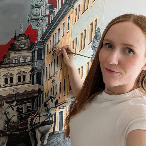 Schlossstraße in Dresden Selfie