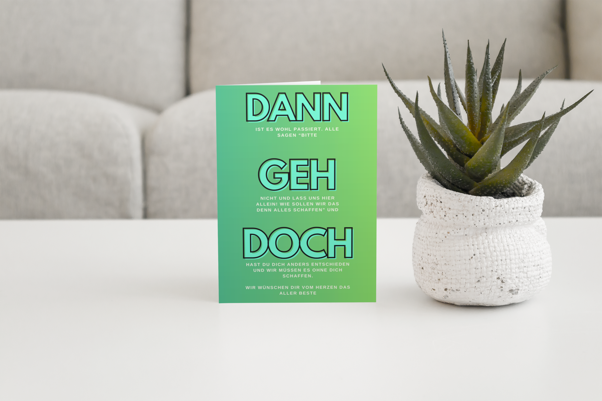 Unethische Abschiedskarten