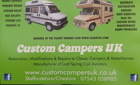 Custom Campers UK. Manufacturers of bodywork panels for classic campers & motorhomes. Talbot Express, Fiat Ducato, Citroen C25, Peugeot Boxer, Citroen Relay, Renault Traffic & Master 