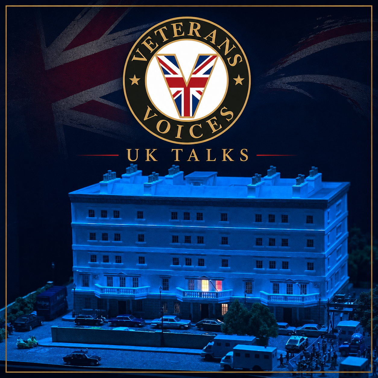 Veteran Voices UK Talks attending Warfare 2026 with Operation Nimrod 28mm Iranian Embassy display