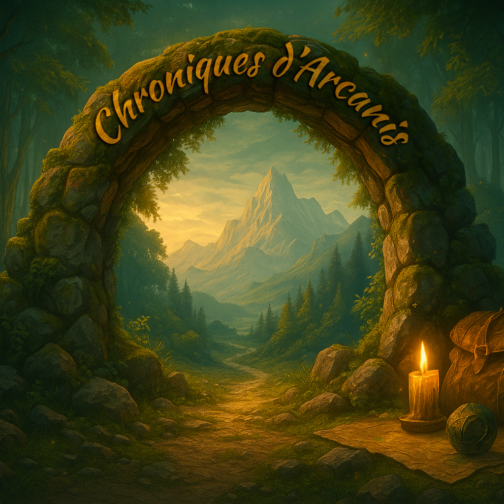 Arche de pierre vers montagnes et forêts mystiques – saga fantasy Chroniques d’Arcanis de L.P. Hidoux