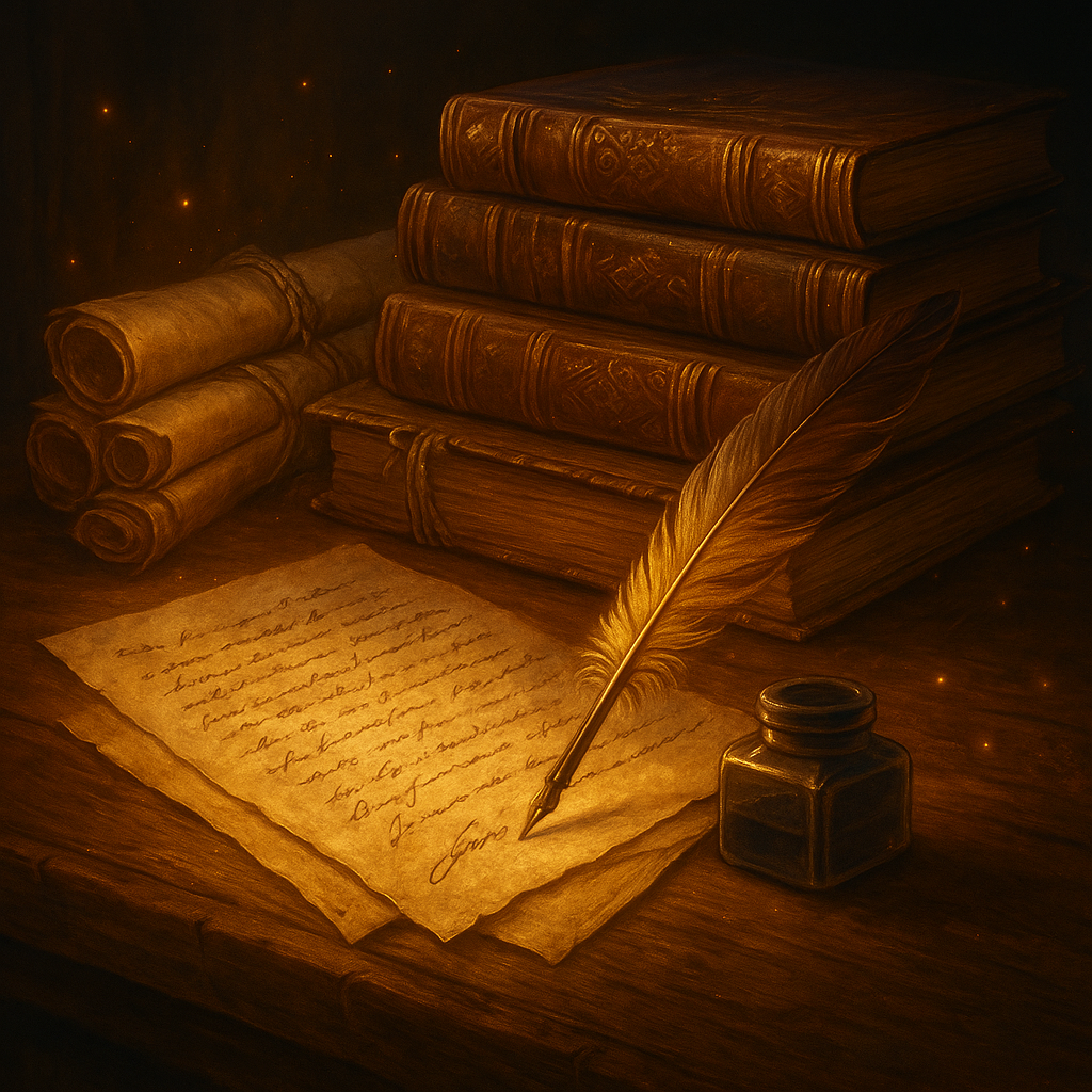 Illustration de livres anciens pour commander un roman dédicacé de L.P. Hidoux dans la boutique en ligne