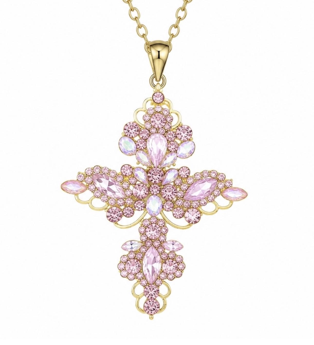 Colliers chrétiens avec croix simple en acier inoxydable et plaqué or by Los Santos Jewelry