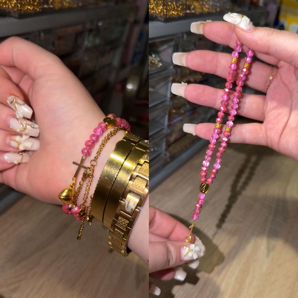 Bracelets qui se transforme en chapelet pour prier à n’importe quel moment de la journée 
fait main by Los Santos Jewelry 