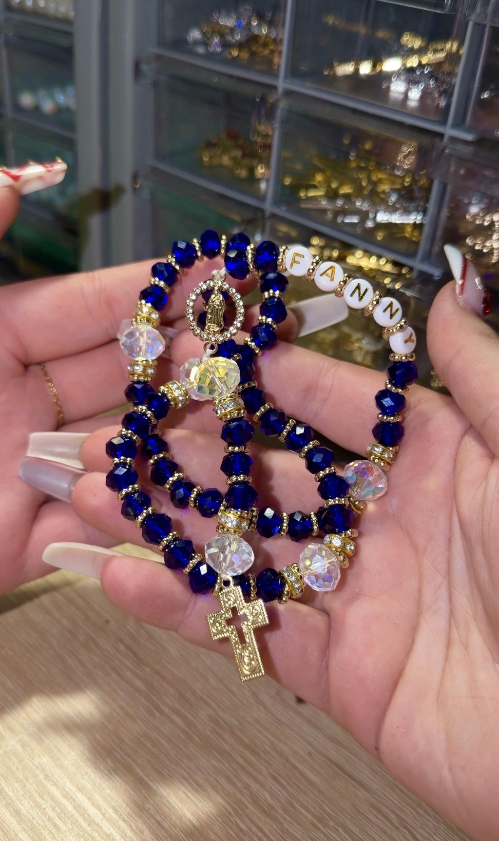 petit mot personnalisé à ajouter à un chapelet los santos jewelry