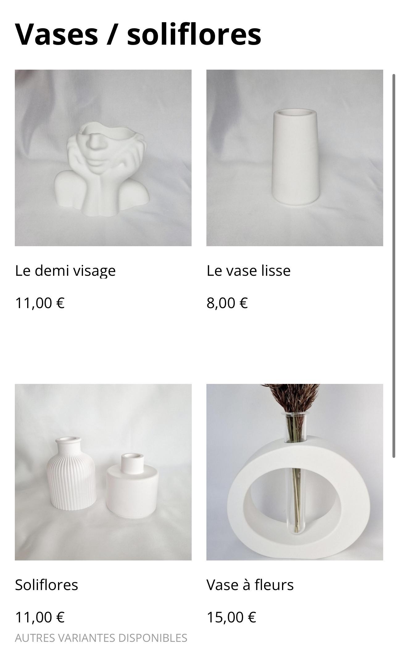 Vases / soliflores