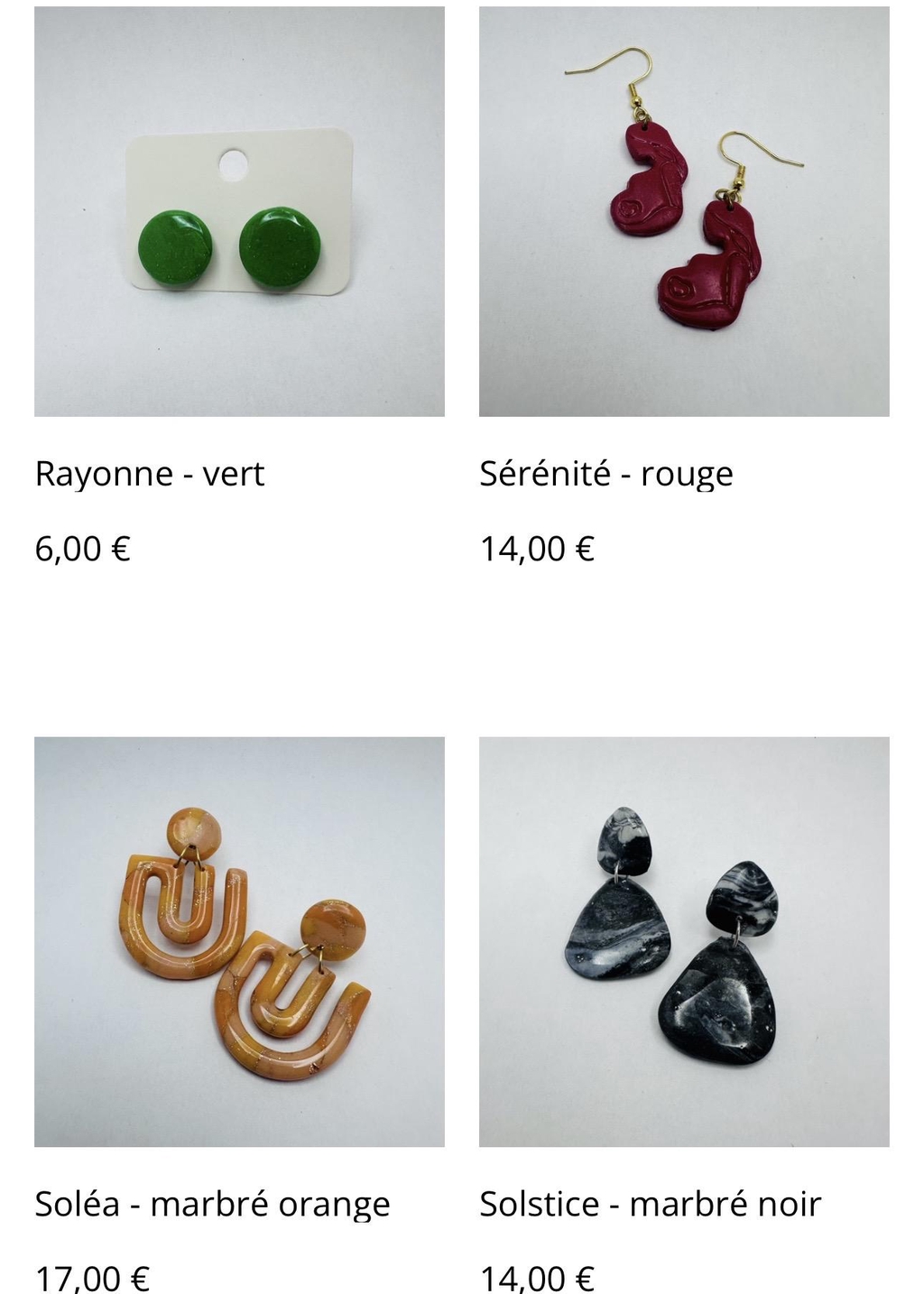 Boucles d’oreilles artisanales