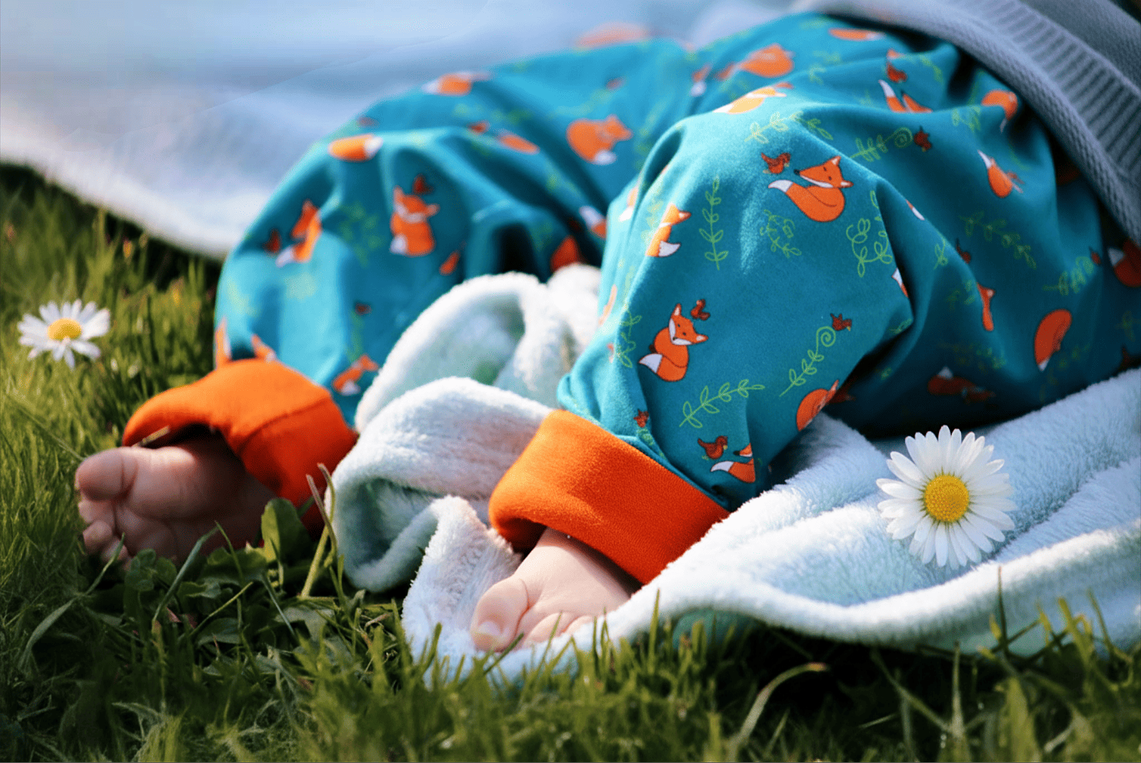 Pantalon léger évolutif bébé en coton bio GOTS motif Rouki