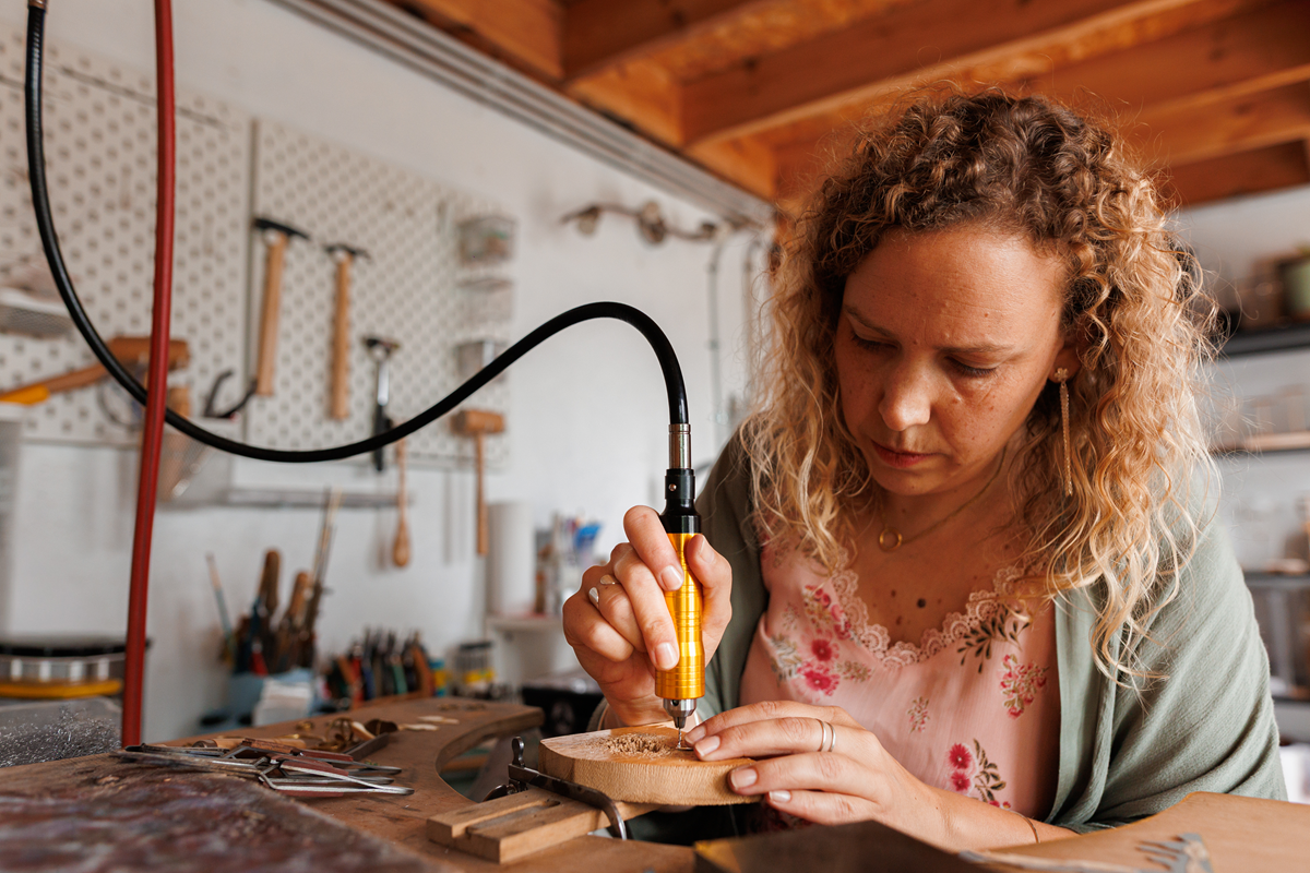 Moi dans mon premier atelier
