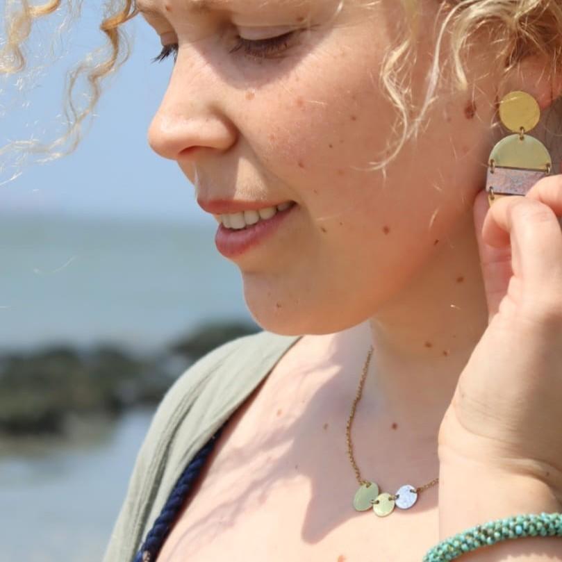 Photo de moi portant les bijoux