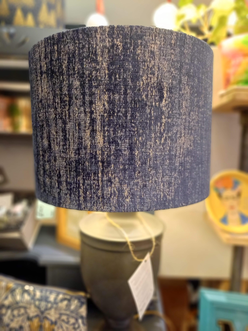 Image of blue and silver shade