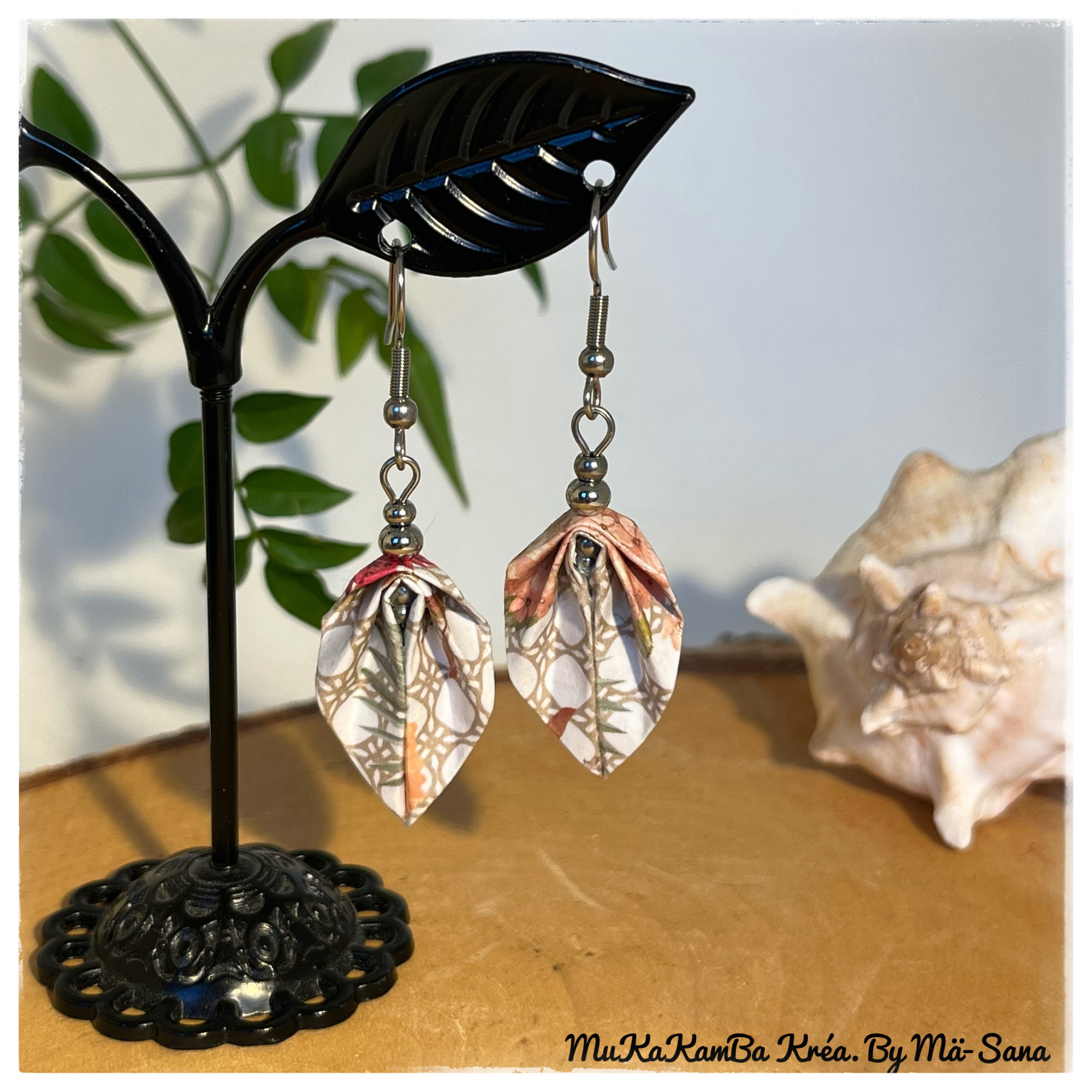 Boucles d'oreilles en Origami
