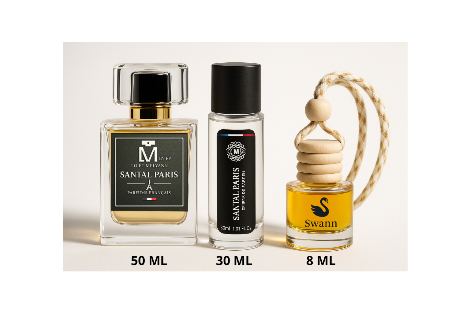 Nos différents flacons: