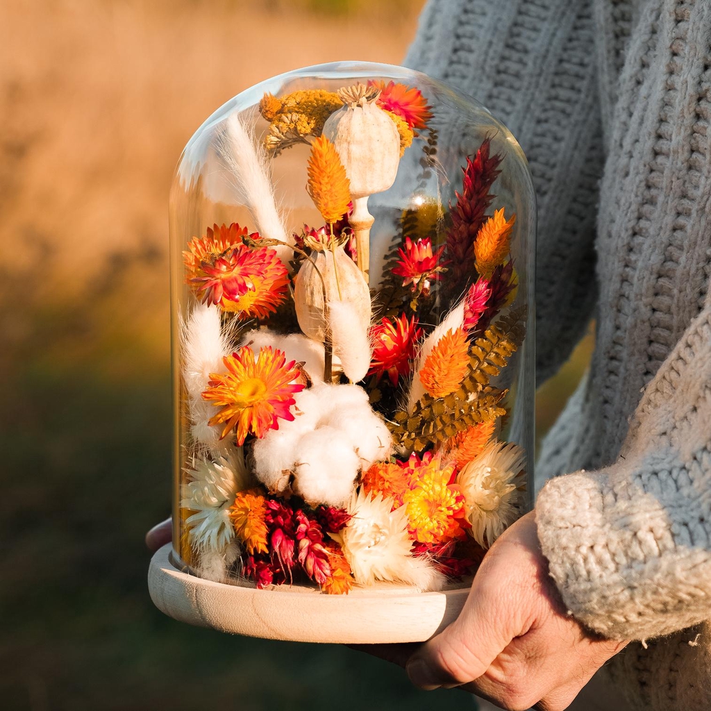 Cloche décorative en fleurs séchées YSSEJ DESIGN