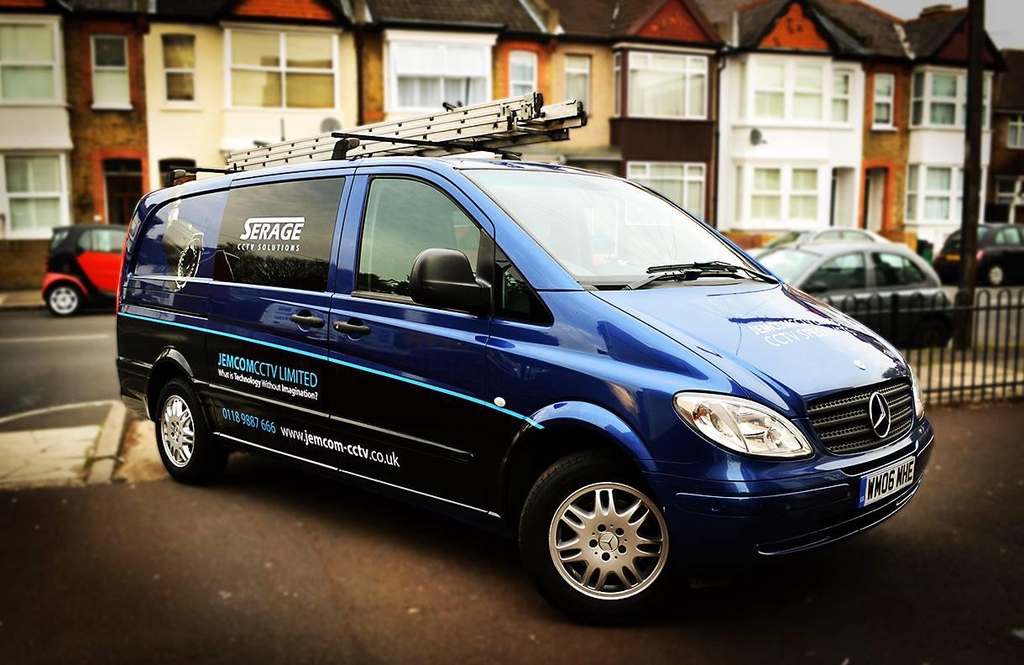 Here is an image of the Jemcom CCTV vehicle. We are Serage and HikVision CCTV installation services in Cornwall and Devon