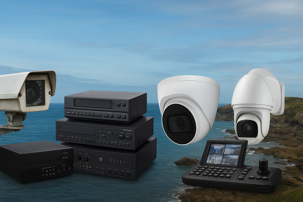 Here is an image of the evolution of cctv hardware over the years for the Jemcom Blog Series Blog #7 Part One