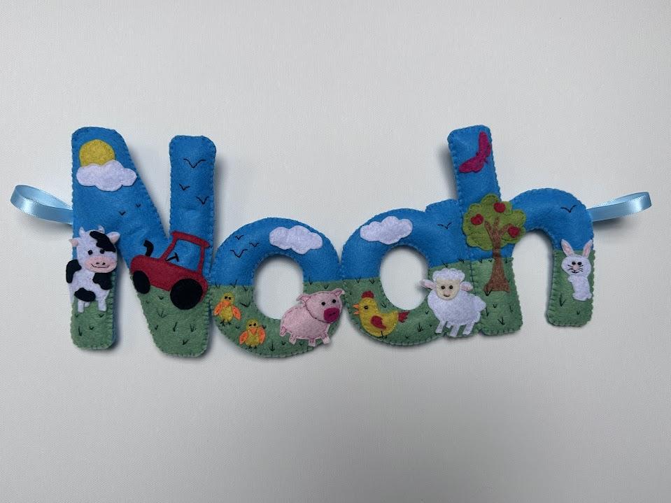 Hand Stitched Home Personalised name banner 