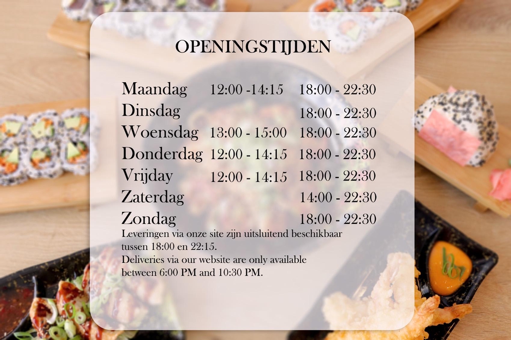 OPENINGSTIJDEN