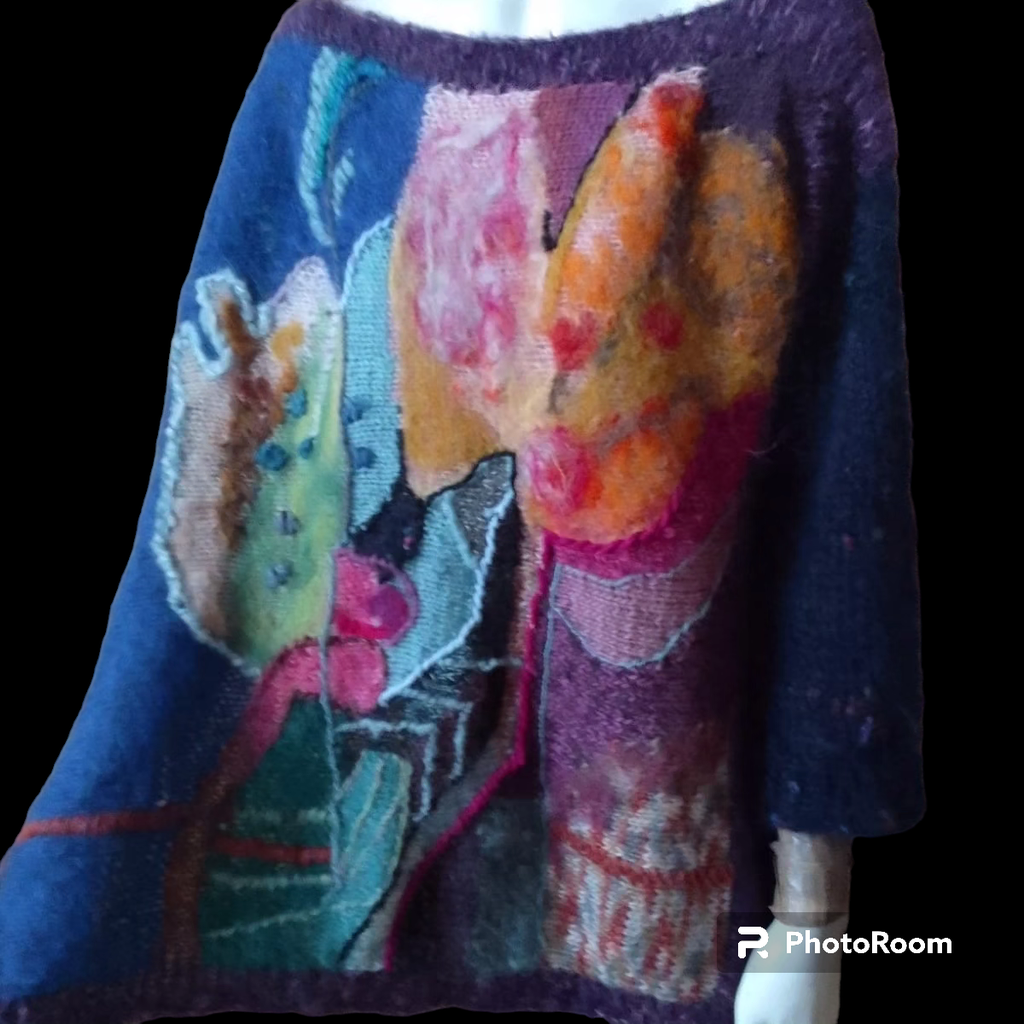 sweter z motywem malarskim
