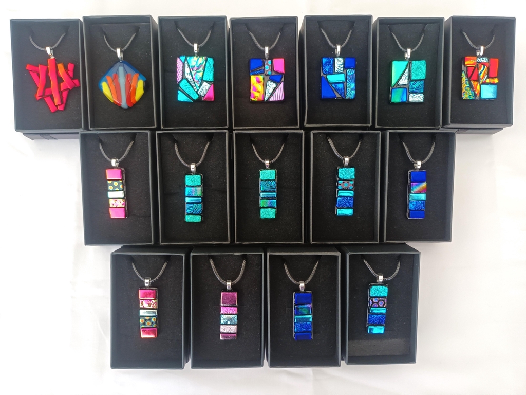 Handcrafted fused glass jewellery