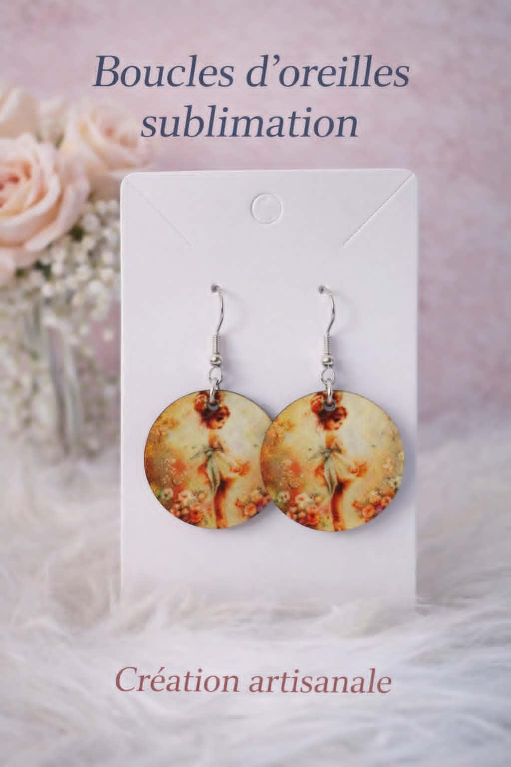 bijoux sublimation bois , cabochons, etc