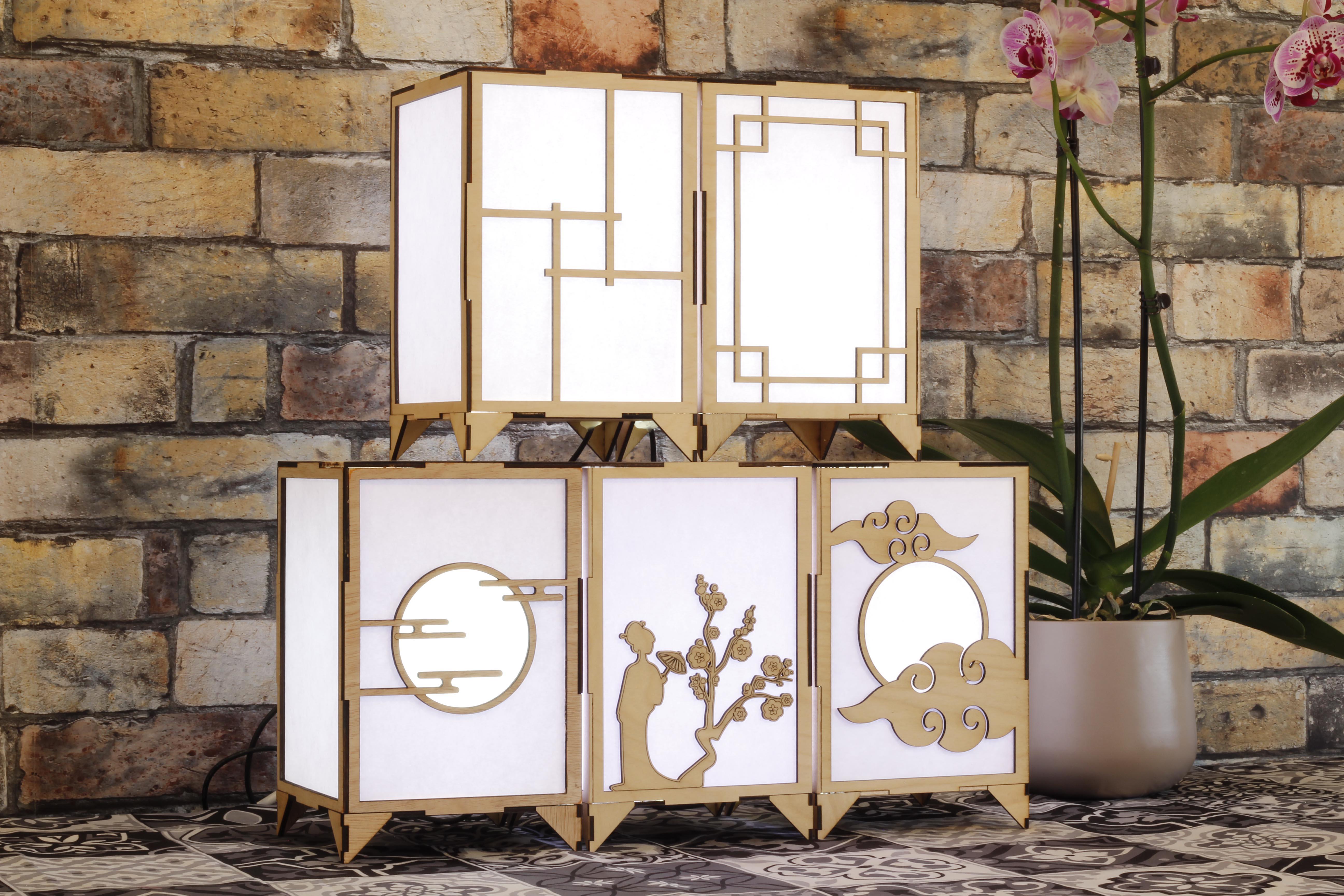 luminaire en bois, lampe en bois, veilleuses