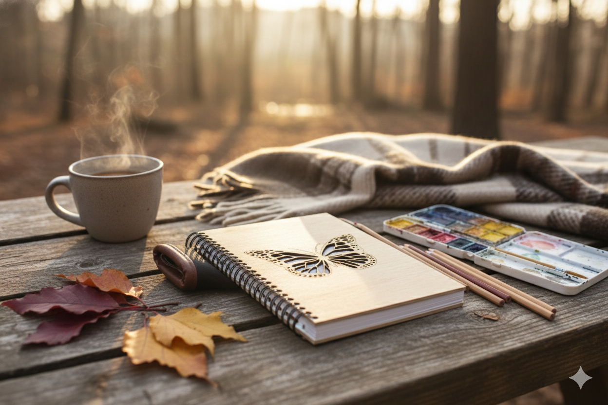 carnet de notes, bloc note, livre en bois