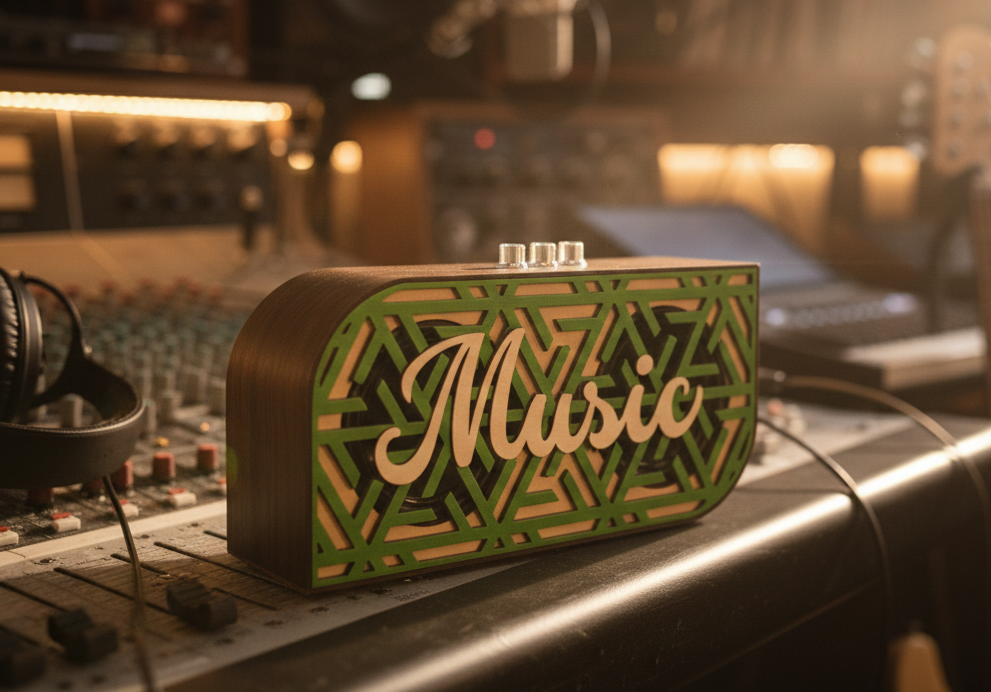 enceinte bluetooth en bois, hauts parleurs