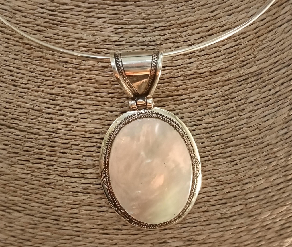 Collier nacre argent 925 Touareg