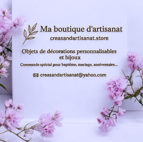 Bienvenue dans ma boutique de Bijoux fantaisies, objets de décoration d'intérieur artisanale