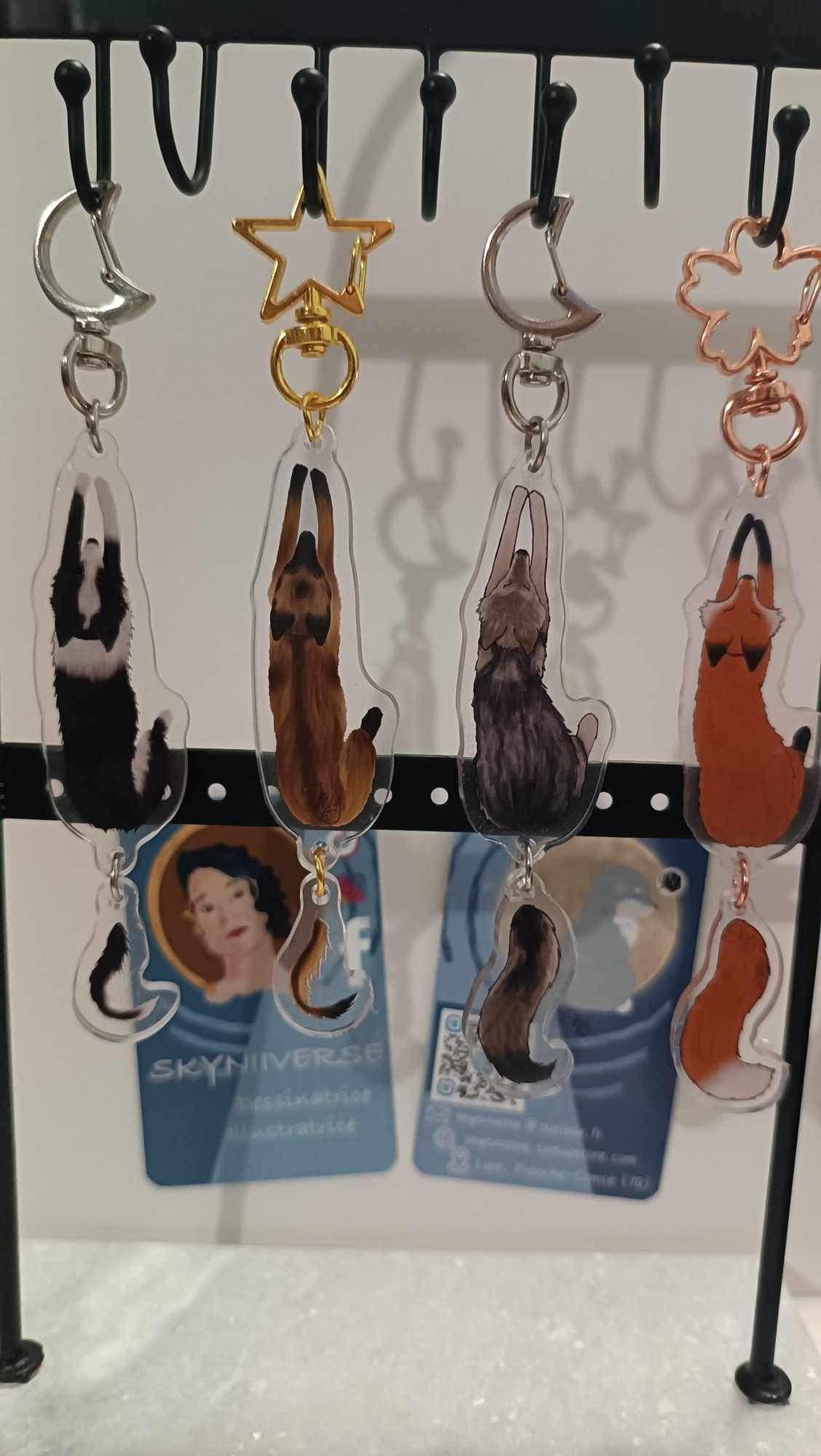 Porte clés, races chiens, canidés, renard, loup, original, LURE