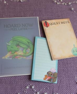 fantasy monster cutie themed stationary stickeralbum and notepads