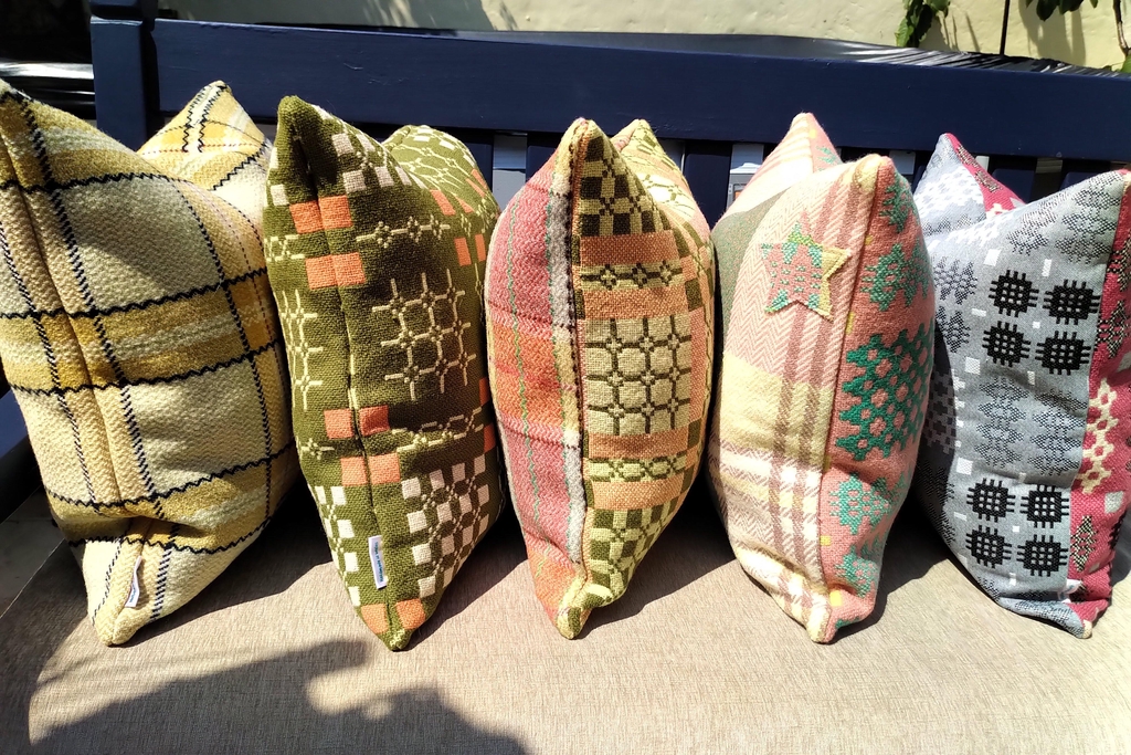 Vintage Welsh Blanket Cushion Covers