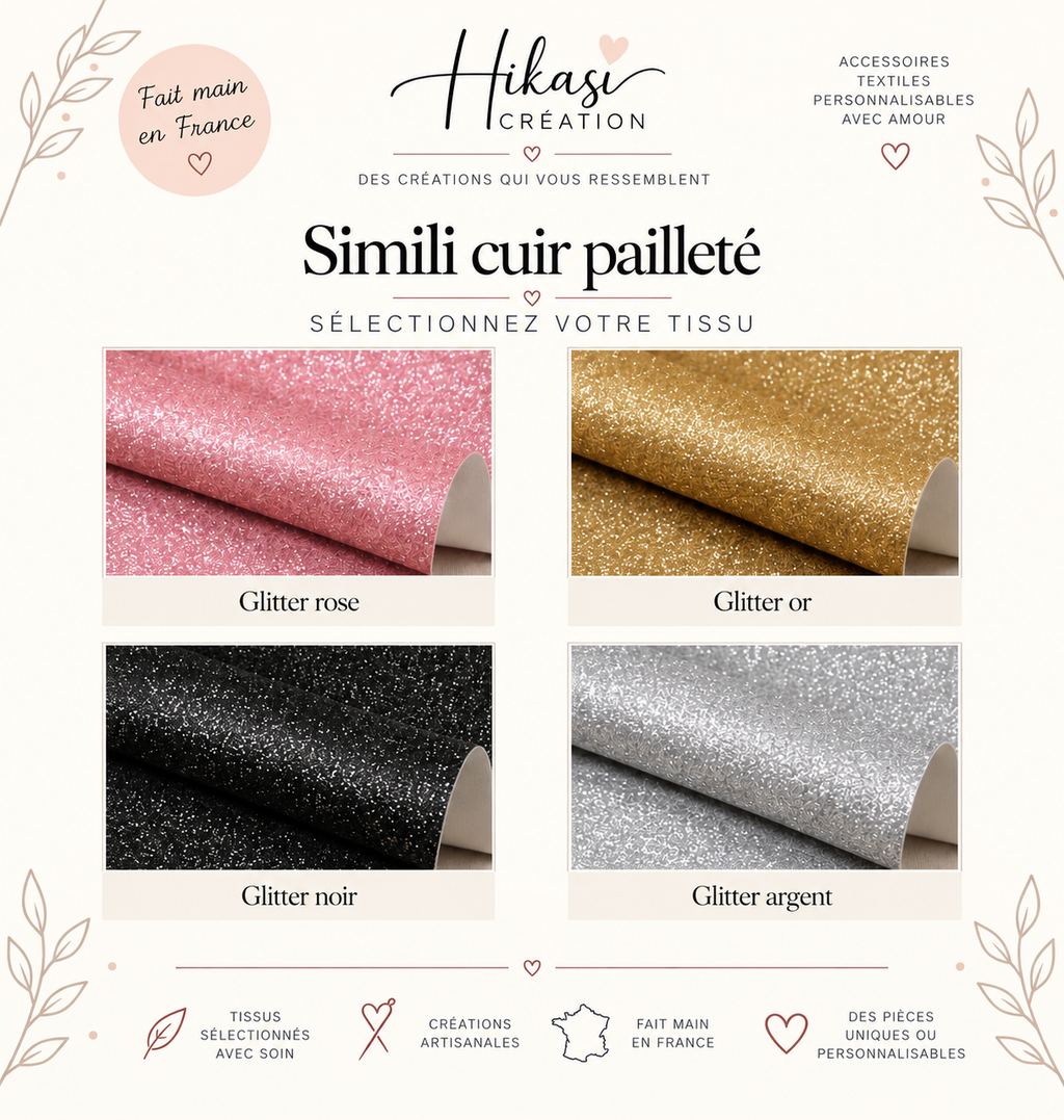 Tissuthèque Simili cuir pailleté