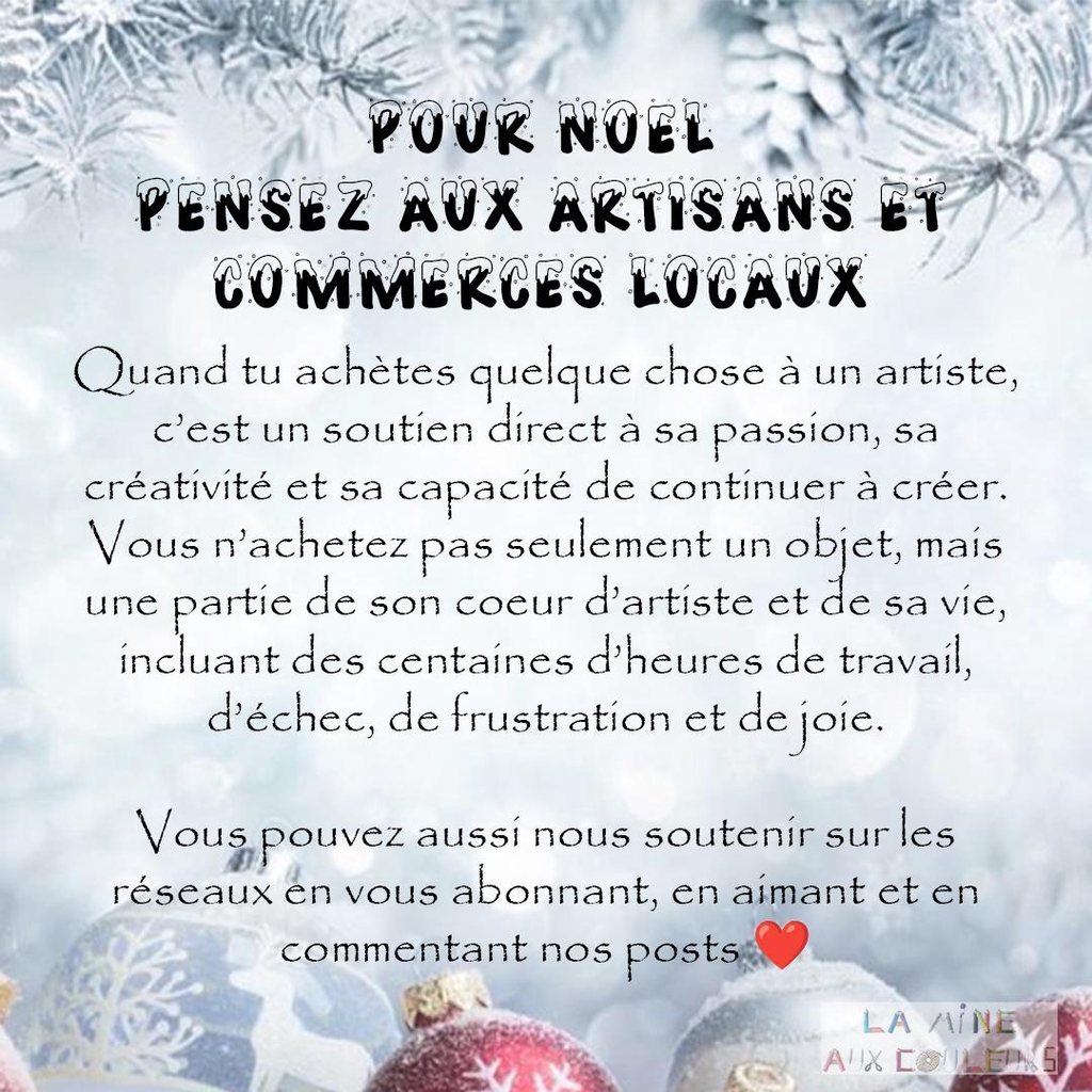 Pour Noël, pensez aux artisans et commerces locaux.