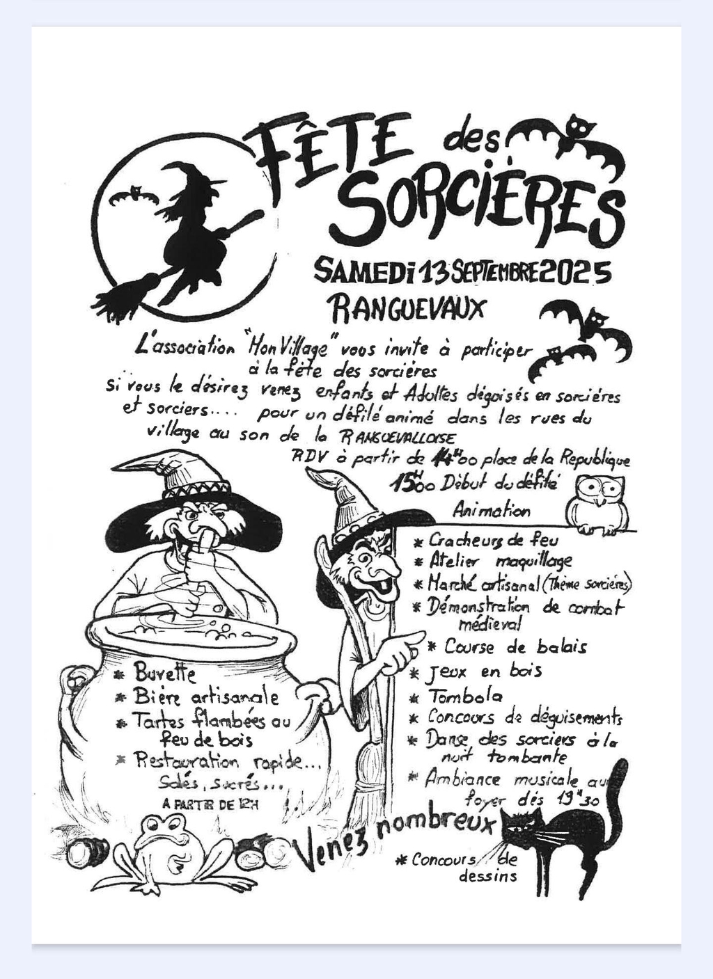 Fête de la sorcière de Ranguevaux (57) - Samedi 13 septembre
