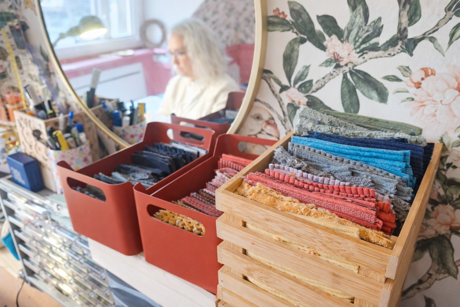 Création textile artisanale dans mon atelier
