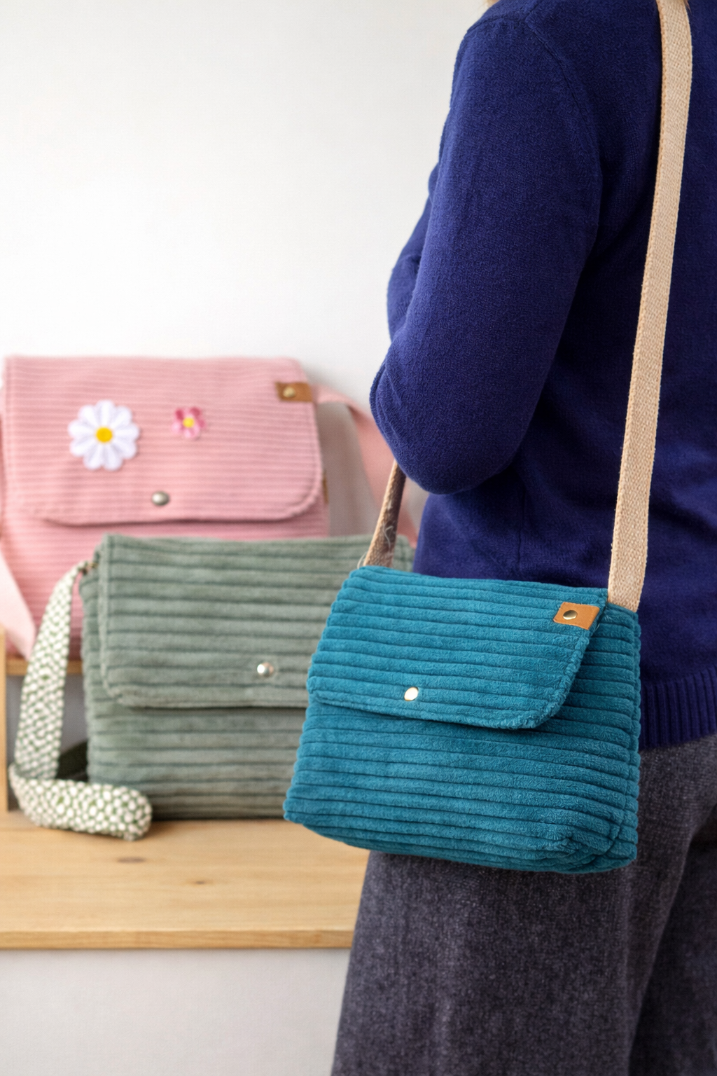 sacs à main en velours - créations artisanales