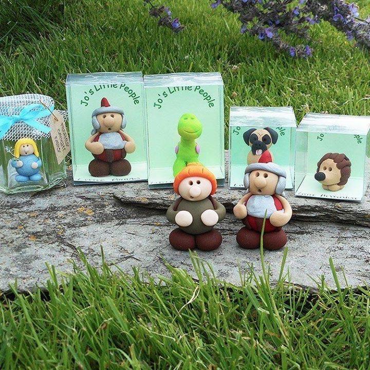 Individually handmade miniature clay figures